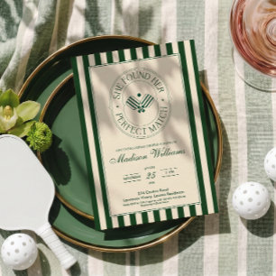 Perfect Match Pickleball Bridal Shower Invitation