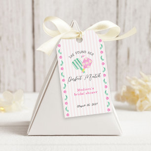 Perfect Match Pickleball Bridal Shower Welcome Gift Tags