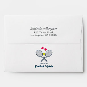 Perfect Match Preppy Tennis Bridal Shower Envelope