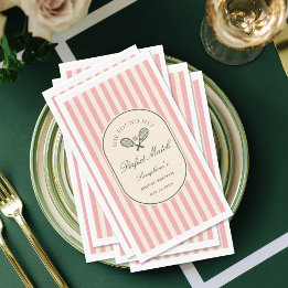 Perfect Match Tennis Bridal Shower Napkin