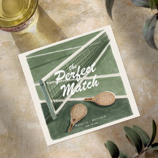 Perfect Match | Tennis Country Club Wedding Napkin