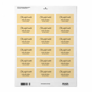 Perfect Match Wedding Matchbox – Premium Edition Label