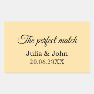 Perfect Match Wedding Matchbox – Premium Edition Sticker