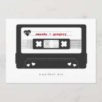 Perfect Mix - Mix Tape Save the Date Card