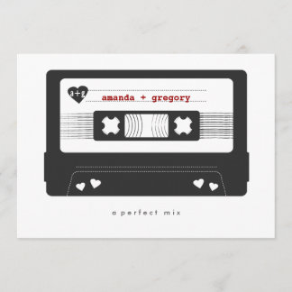 Perfect Mix - Mix Tape Save the Date Card