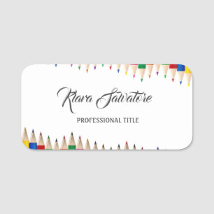 Perfect Modern Beautiful Colorful Pencil Name Tag