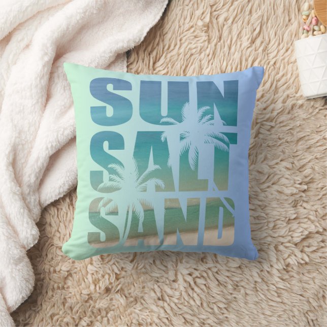 Perfect Mom's Day Gift! Beachy Design Throw Pillow (Blanket)