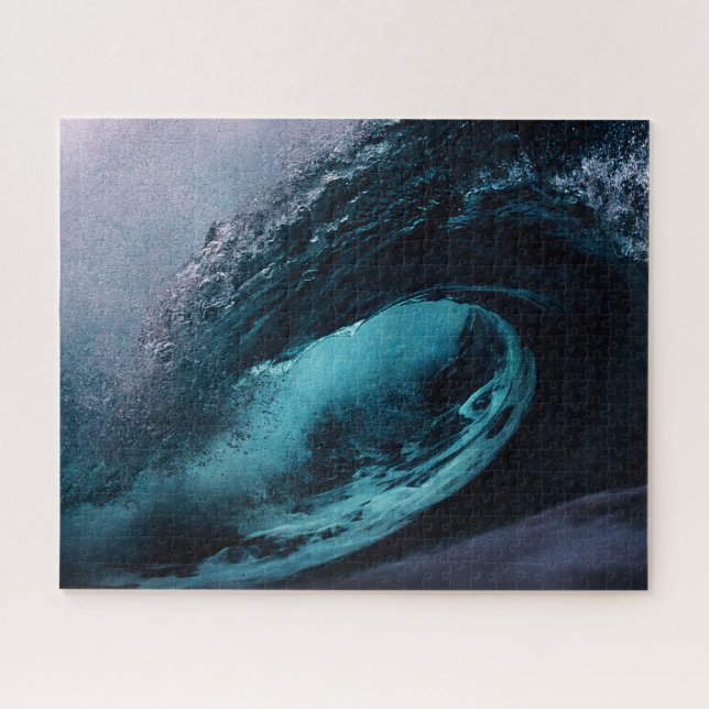 Perfect Ocean Wave Tunnel Jigsaw Puzzle (Horizontal)