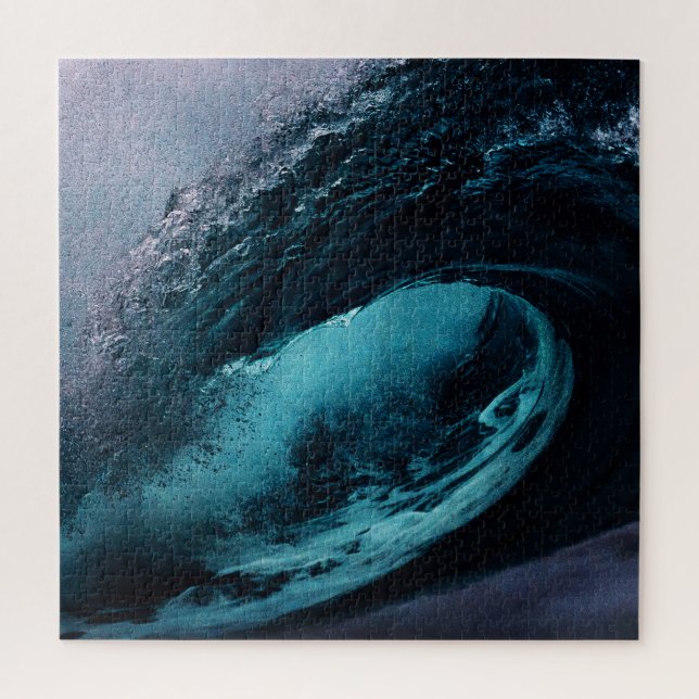 Perfect Ocean Wave Tunnel Jigsaw Puzzle (Vertical)