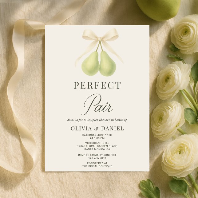 Perfect Pair Couples Shower Invitation (Creator Uploaded)