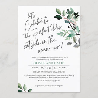 Perfect Pair Couples Shower Invitation - Greenery
