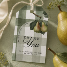 Perfect Pair Gingham Vintage Pear Bridal Shower
