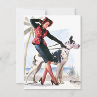 Perfect Pair Great Dane Elvgren