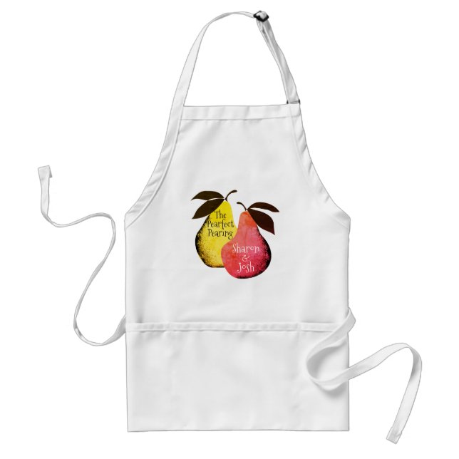 perfect pair love pears couples kitchen apron (Front)