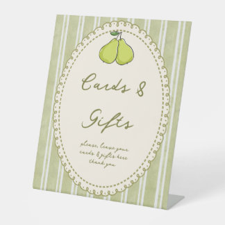 Perfect pair pear bridal shower gift table sign