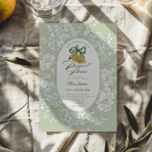 Perfect Pair Pear Floral Sage Green Bridal Shower