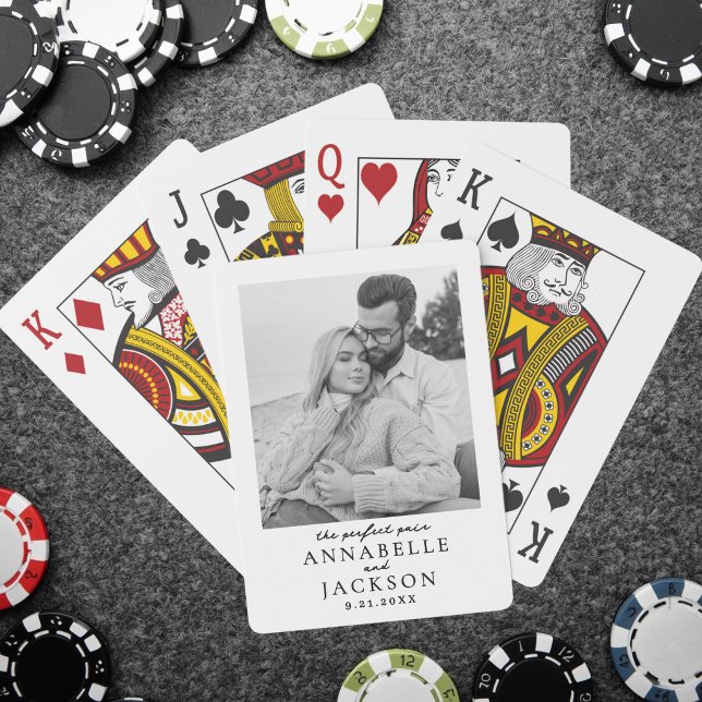 Perfect Pair Simple Couple Photo Playing Cards (Perfect Pair Simple Couple Photo Poker Cards)