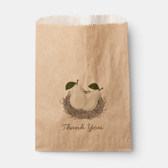 Perfect Pair Twin Party Favour paper bag (Front)