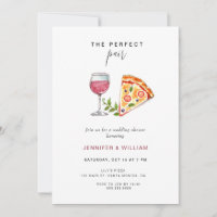 Perfect Pair Wine Pizza Couple's Shower