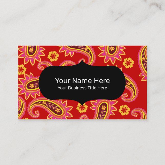 Perfect Paisley Patterns Business Card (Front)