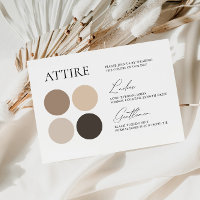 Perfect Pale Wedding Colour Palette Card