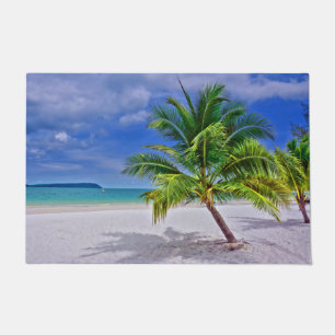 Perfect Palm Tree Tropical Island Beach Doormat
