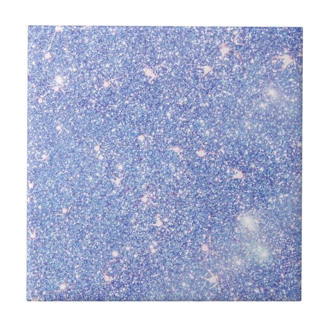 Perfect Paradise Sky Blue Sparkle Glitter Tile (Front)
