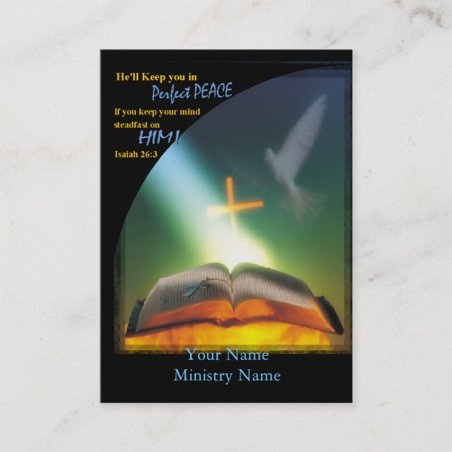 Perfect Peace-Business / Ministry Card (Front)