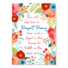 Perfect Peace Floral Design Isaiah 26:3 KJV