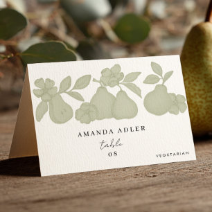 Perfect Pear Bridal Shower Escort Card Template