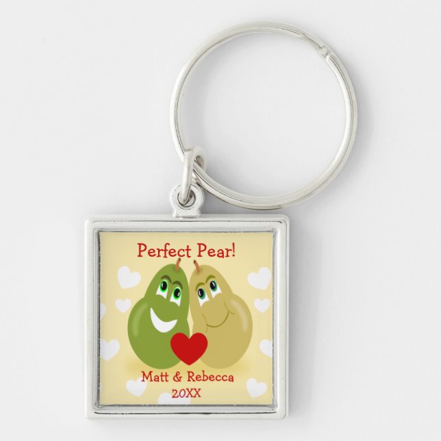 Perfect Pear Couples Key Chain (Front)