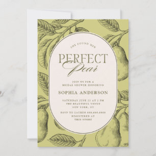 Perfect Pear Vintage Pear Bridal Shower Invitation