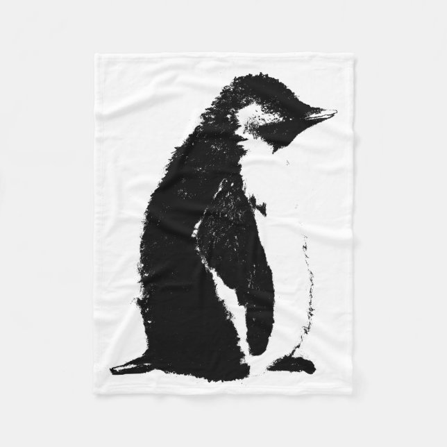 Perfect Penguin Fleece Blanket (Front)