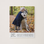 Perfect Pet Best Friends Personalized Names Photo Jigsaw Puzzle<br><div class="desc">Add your own photo of you and your best furry friend in this cute and simple "best friends" personalized jigsaw puzzle.</div>