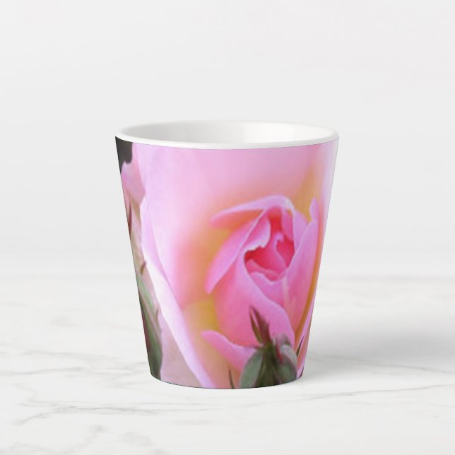Perfect pink English Rose   Latte Mug (Front)