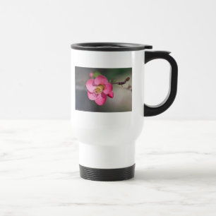 Perfect Pink Flowering Quince Travel Mug