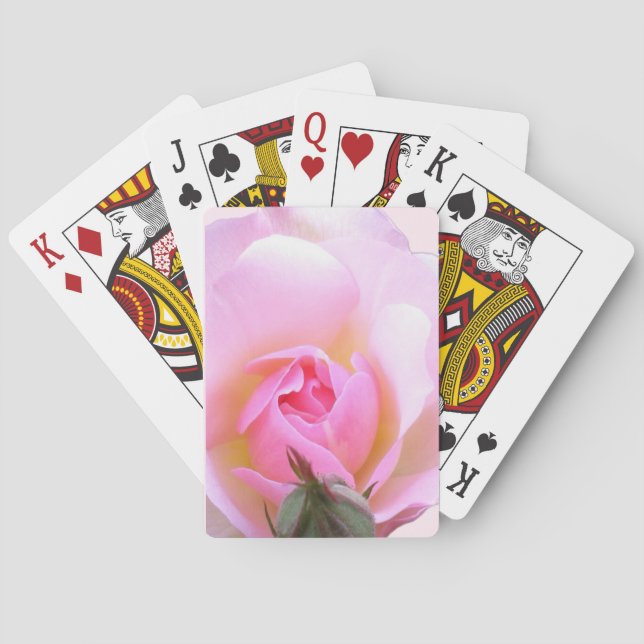 Perfect Pink Rose Playing Cards (Back)