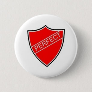 Perfect Prefect Badge Red 2 Inch Round Button