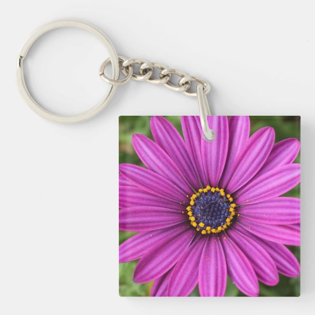 Perfect Purple Flower Head Keychain (Front)