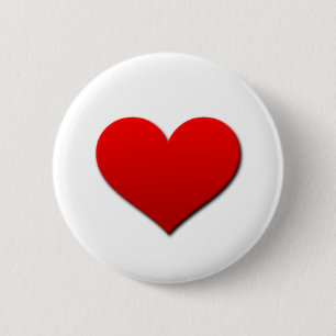 Perfect Red Valentine Heart 2 Inch Round Button