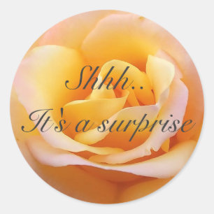 Perfect Rose - Shh. It's a surprise Classic Round Sticker