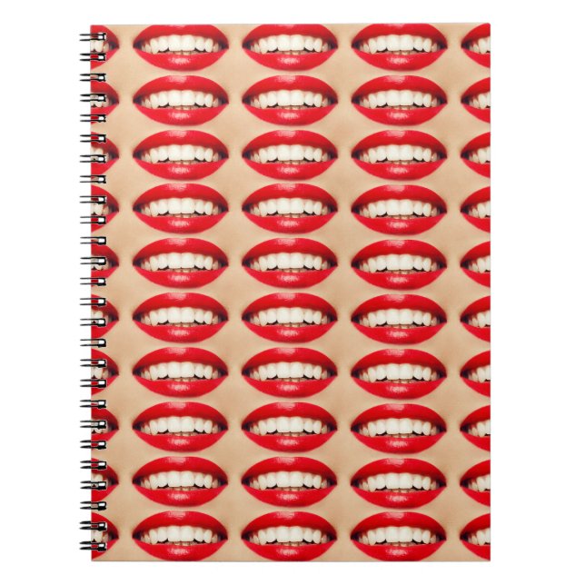 Perfect Smile Femme Fatale Pop-art Notebook (Front)