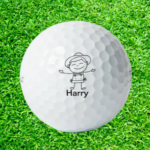 Perfect son Doodle stick people Golf Balls