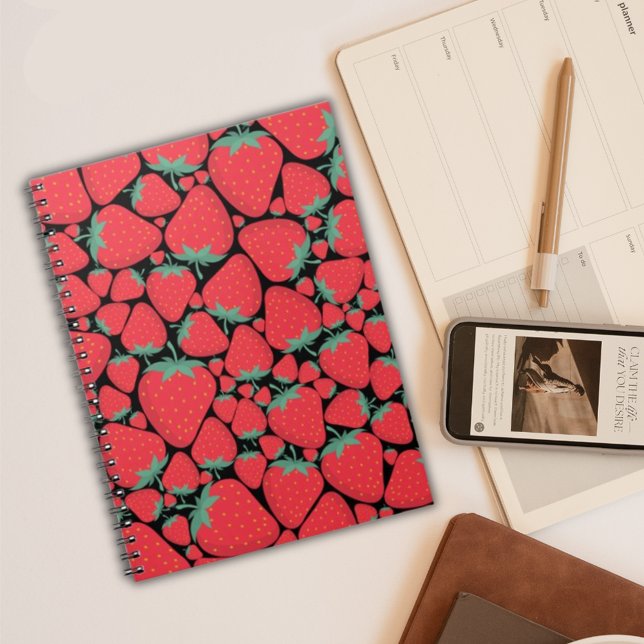 Perfect Strawberry Pattern Notebook (Creator Uploaded)