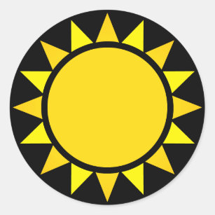 Perfect Sun Emoji Classic Round Sticker
