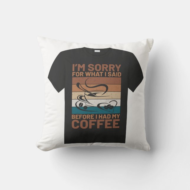 Perfect t shirt design throw pillow (Front)