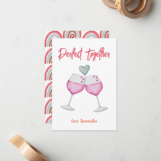 Perfect Together Watercolor Valentine Holiday Card