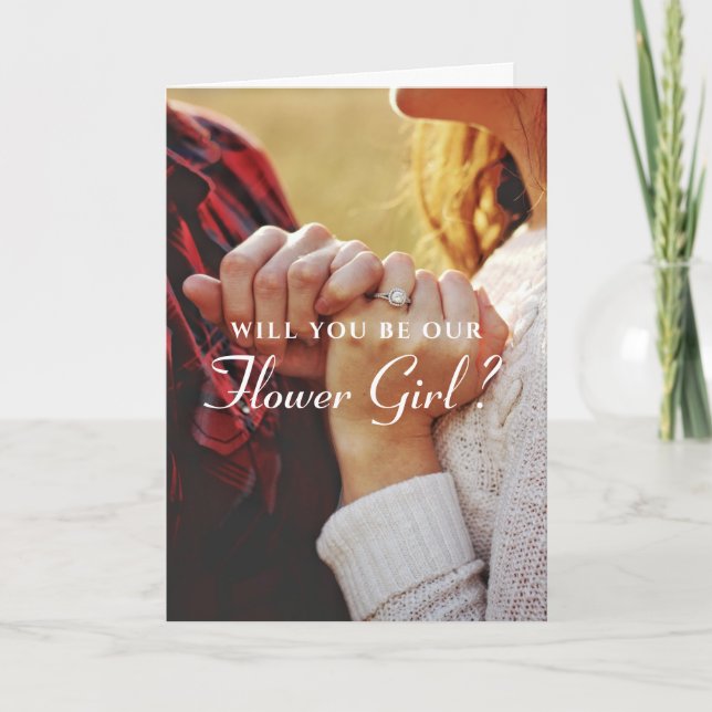 Perfect Touch Wedding Elegant Flower Girl Card (Front)