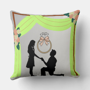 Perfect wedding gift pillow, Romantic pillow. Throw Pillow