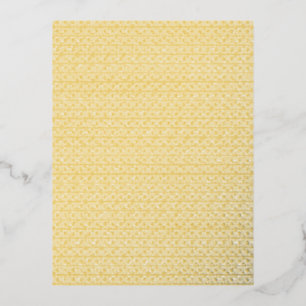 Perfect White and Yellow Polka Dot Wallpaper Foil Holiday Postcard